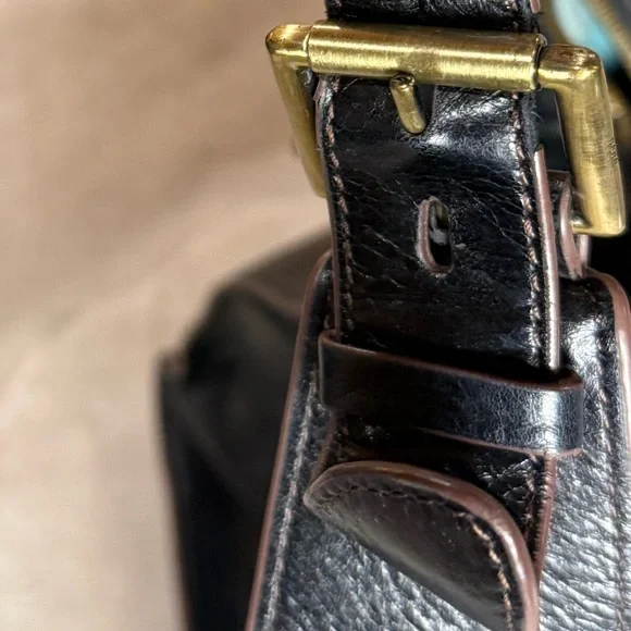 Hobo Marley Black Leather Shoulder Bag Adjustable Strap - Picture 11 of 16